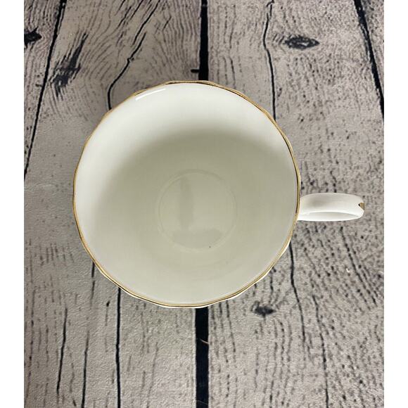 Tea‎ Cup Saucer Fine English Bone China Floral Pink Purpl Roses Allyn Nelson - Picture 8 of 10